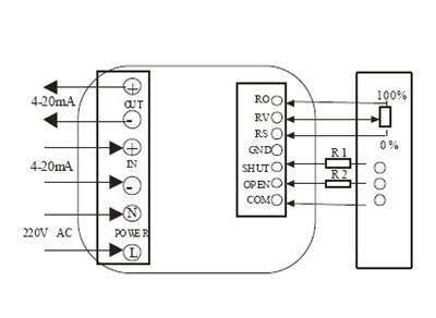智能調(diào)節(jié)式電動(dòng)蝶閥接線圖、電動(dòng)球閥接線圖
